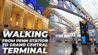 Walking NYC  Penn Station to Times Square amp Grand Central Terminal July 2021 [upl. by Eekaz153]