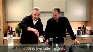 aerolatte  milk frother makes three layer caffè latte macchiato [upl. by Maxine859]