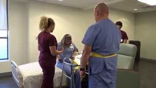 Physical Therapy Transfer Training  How To Transfer From Wheelchair To Bed [upl. by Rodama]