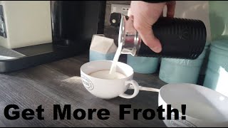 How to Get More Froth from Your Nespresso Coffee Aeroccino  Nespresso tips and help [upl. by Raamaj]